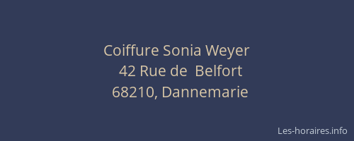 Coiffure Sonia Weyer