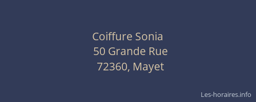 Coiffure Sonia