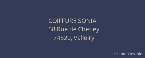 COIFFURE SONIA