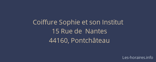 Coiffure Sophie et son Institut