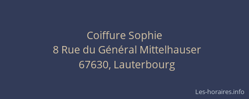 Coiffure Sophie
