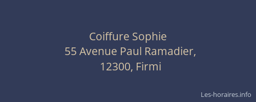 Coiffure Sophie