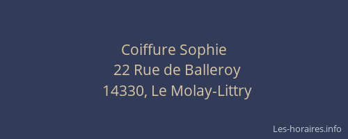 Coiffure Sophie