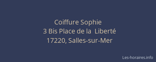 Coiffure Sophie