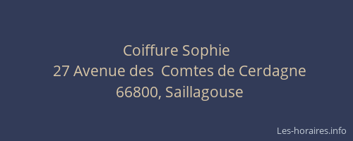 Coiffure Sophie