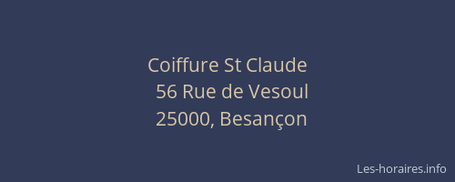 Coiffure St Claude
