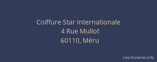 Coiffure Star Internationale