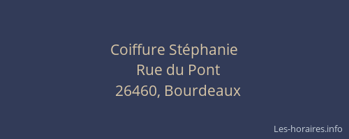 Coiffure St&eacute;phanie
