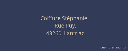 Coiffure Stéphanie