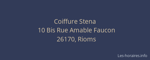 Coiffure Stena