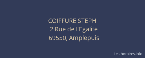 COIFFURE STEPH