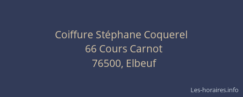 Coiffure Stéphane Coquerel