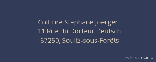 Coiffure Stéphane Joerger