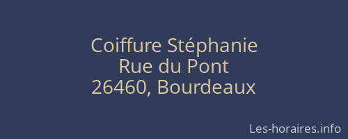Coiffure Stéphanie