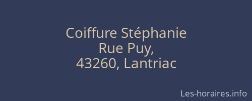Coiffure Stéphanie