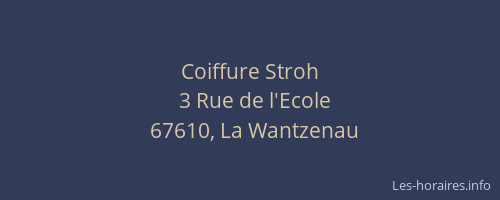 Coiffure Stroh