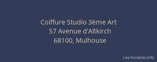 Coiffure Studio 3ème Art