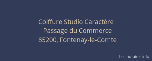 Coiffure Studio Caractère