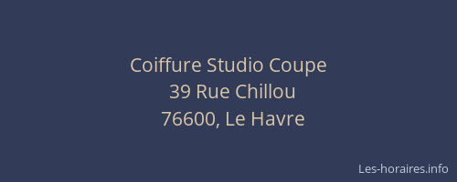 Coiffure Studio Coupe