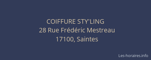COIFFURE STY'LING