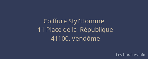 Coiffure Styl'Homme