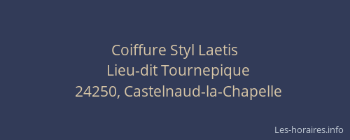 Coiffure Styl Laetis