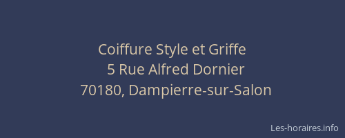 Coiffure Style et Griffe