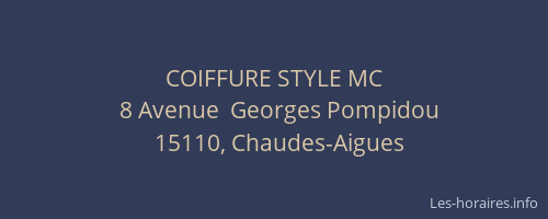 COIFFURE STYLE MC