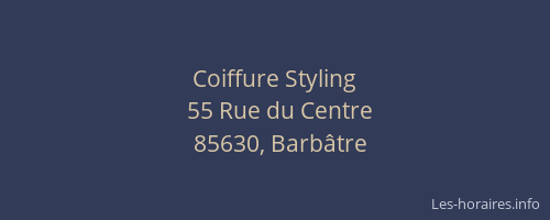 Coiffure Styling