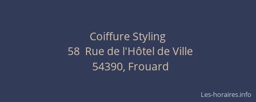 Coiffure Styling