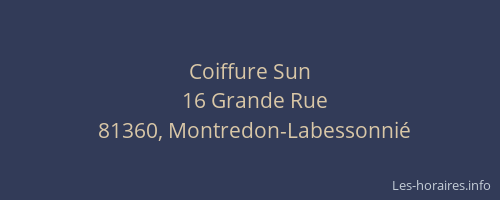Coiffure Sun