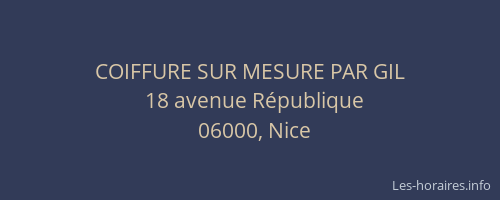 COIFFURE SUR MESURE PAR GIL