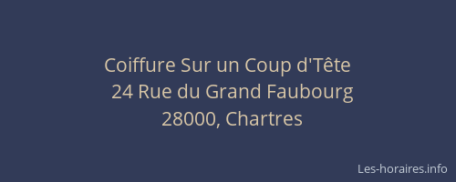 Coiffure Sur un Coup d'Tête
