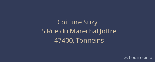 Coiffure Suzy