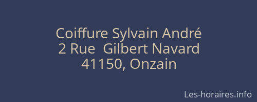 Coiffure Sylvain André