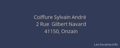 Coiffure Sylvain André
