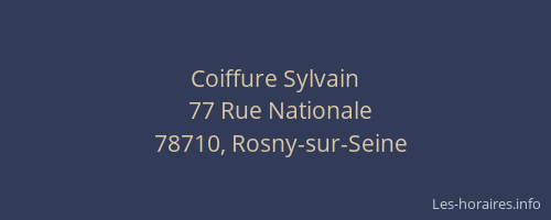 Coiffure Sylvain