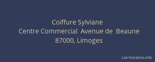 Coiffure Sylviane