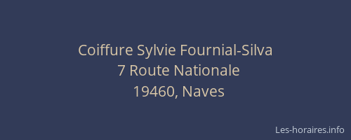 Coiffure Sylvie Fournial-Silva