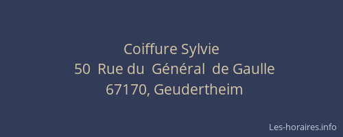 Coiffure Sylvie
