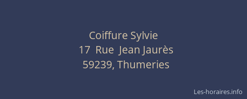 Coiffure Sylvie