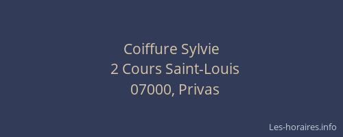Coiffure Sylvie