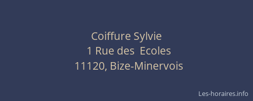 Coiffure Sylvie