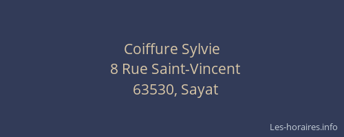 Coiffure Sylvie