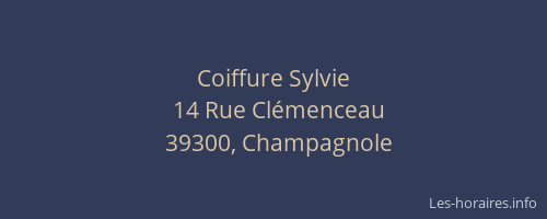Coiffure Sylvie