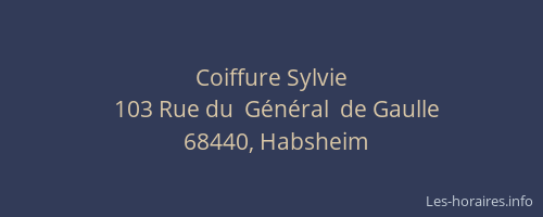 Coiffure Sylvie