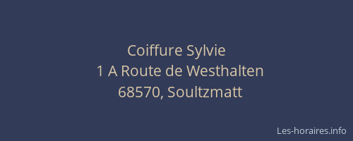 Coiffure Sylvie
