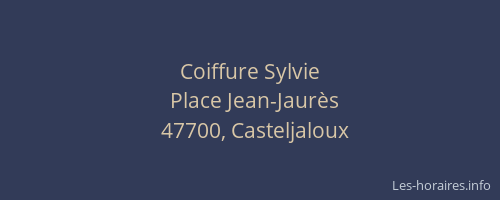 Coiffure Sylvie