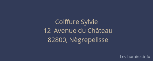 Coiffure Sylvie
