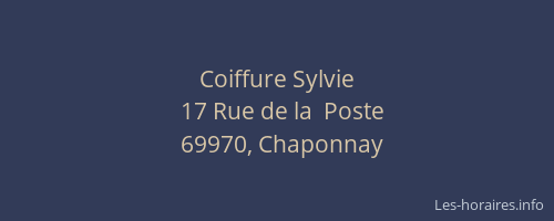 Coiffure Sylvie